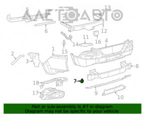 Заглушка буксировочного крюка заднего бампера Jeep Cherokee KL 14-18