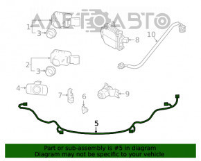 Проводка переднего бампера Lexus RX350 RX450h 20-22 USA