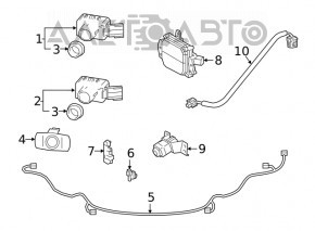 Проводка переднего бампера Lexus RX350 RX450h 20-22 USA