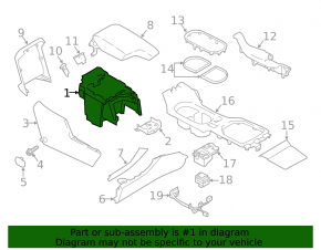 Консоль центральная подлокотник и подстаканники Subaru Impreza 17-23 GK