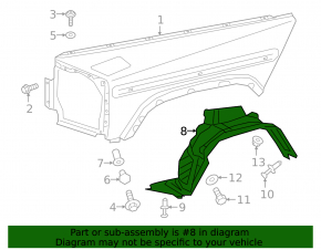 Подкрылок передний правый G-class W463 G550 19-24