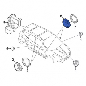 Динамик дверной передний левый Ford Escape MK3 13-