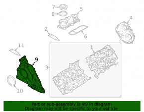 Передняя крышка двигателя Audi A6 C8 19-25 3.0T