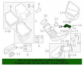 Кронштейн резонатора BMW 5 G30 17-23 2.0T, 530e hybrid