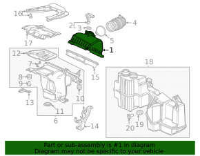 Верхняя крышка корпуса воздушного фильтра Honda Civic XI FE/FL 22-26 2.0