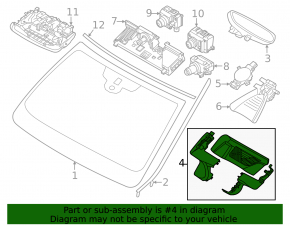 Уплотнитель накладки зеркала внутрисалонного BMW X1 F48 16-22