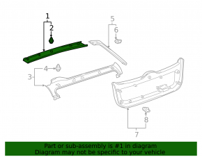 Обшивка двери багажника верхняя Toyota Prius 20 04-09 черн