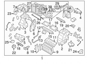 Evaporator Subaru Forester 14-18 SJ manual, cu senzor de temperatură, fără conducte, fără supapă