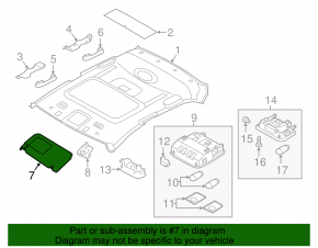 Козырек левый Hyundai Elantra AD 17-20 черн