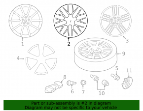 Диск колесный R20 x 10J Porsche Macan 15-18 графит, легкая бордюрка