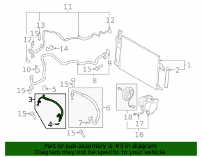 Трубка кондиционера компрессор-печка первая Mazda6 09-13 2.5