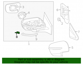 Повторитель поворота правого зеркала Nissan Murano z52 15-24
