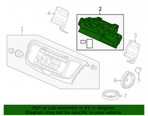 CD-changer, Радио, Магнитофон в сборе Honda Accord 16-17 с дефлекторами