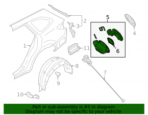 Лючок бензобака Subaru Outback 20-23