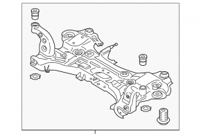 Подрамник задний Hyundai Kona 19-23 EV, FWD