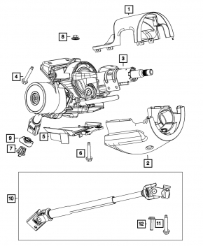 Рулевой карданчик Fiat 500 12-19