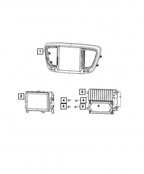 Монитор, дисплей, навигация Chrysler Pacifica 18-20 7"