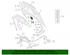 Скоба замка капота правая Audi Q3 83A 19-25