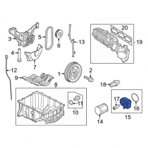 Охладитель масляный ДВС Ford Ecosport 18-21 1.0T