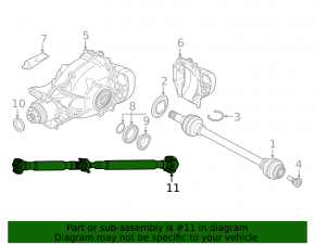 Карданный вал кардан задний BMW X7 G07 19-22 3.0T