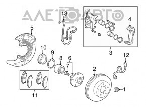Диск тормозной передний левый Lexus RX350 RX450h 10-15