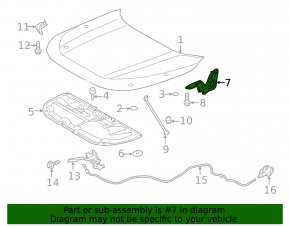 Петля капота левая Toyota Rav4 19-24