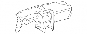 Торпедо передняя панель без AIRBAG Lexus LS460 LS600h 07-12 черн