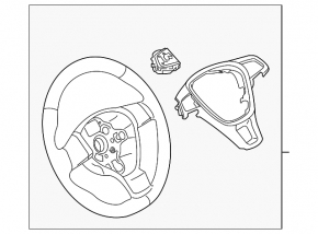 Руль голый VW Passat b8 16-19 USA кожа