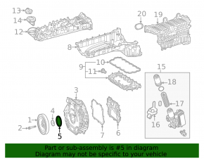 Крышка коленвала Mercedes W167 GLE 350 450 20-23 3.0h M256