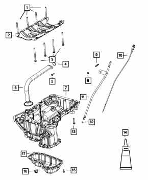 Маслоприемник Jeep Grand Cherokee WK2 16-22 3.6