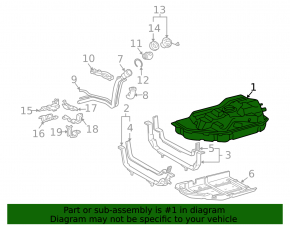 Топливный бак Toyota Highlander 08-13 hybrid