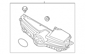 Решетка радиатора grill Hyundai Elantra UD 14-16 хром молдинги