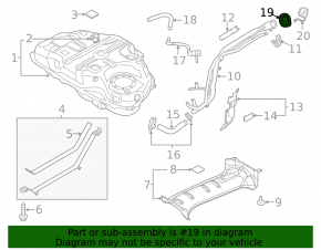 Уплотнитель заливной горловины топливного бака Mazda CX-9 16-23