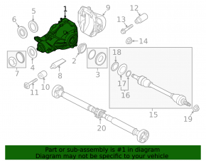 Задний дифференциал редуктор BMW 5 F10 11-16 3.0T 3,08