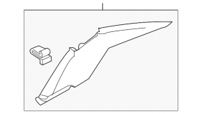 Накладка задней стойки левая Infiniti G25 G35 G37 4d 06-15