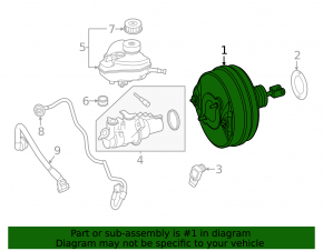 Вакуумный усилитель Mercedes W167 GLE 350 450 20-21