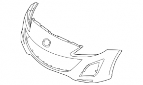 Бампер передний голый Mazda3 MPS 09-13