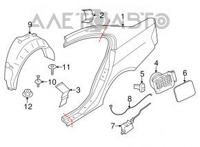 Подкрылок задний правый BMW 3 F30 12-18