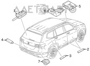 Cheie VW Jetta 19-19, 4 butoane, pliabilă, zgârieturi