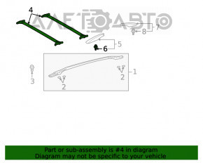 Рейлинги поперечные 2шт Lexus RX300 RX330 RX350 RX400h 04-09