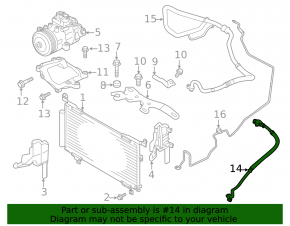 Bobina de condensare a compresorului de aer condiționat Subaru Outback 20- 2.5