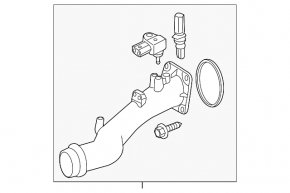 Conductă turbo stânga pentru Mercedes CLA 14-19 2.0 cu senzor