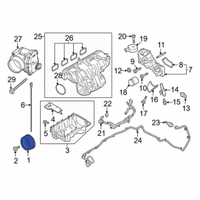 Шкив коленвала Ford Edge 15-24 2.0T