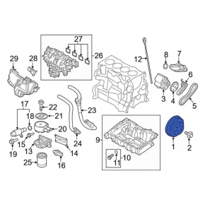 Шкив коленвала Ford Edge 15-24 2.0T