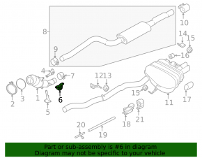 Кронштейн катализатора BMW 5 F10 12-16 2.0T