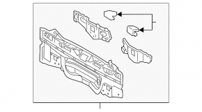Задняя панель Toyota Prius V 12-17