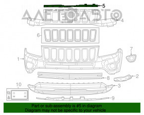Накладка телевизора Jeep Compass 11-16 2.0 2.4