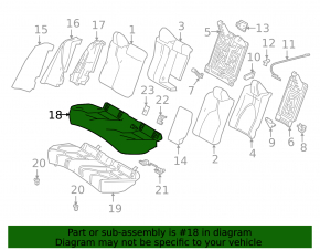 Pernă banchetă spate pentru Toyota Camry v70 18-19, material textil gri, curățabil chimic