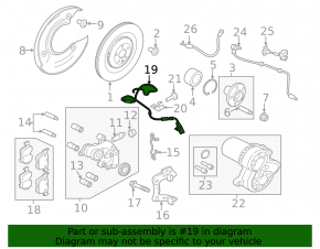 Senzor de uzură a plăcuțelor de frână spate stânga pentru Land Rover Range Rover Velar 20-20 (396mm)