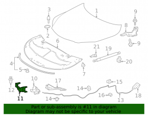 Крышка замка капота Lexus RX350 RX450h 16-22